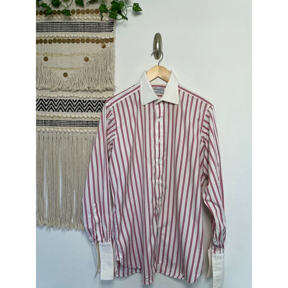 Vintage Turnbulls & Asser ltd %100 Cotton  Mens Dress Stripped Shirt 16/41cm - Picture 1 of 8